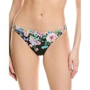Johnny Was Black Butterfly Ring Bikini Swim Bottom XL